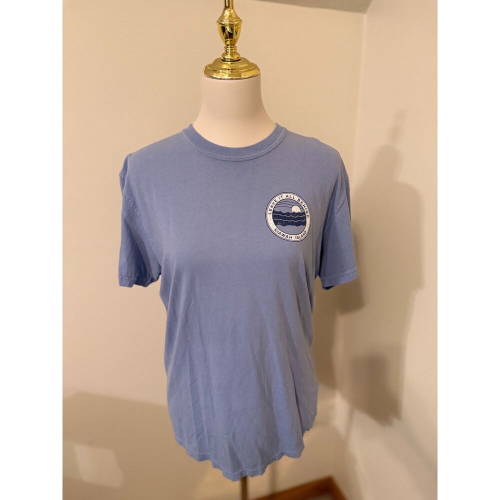 Comfort Colors Kiawah Island SC Leave It All Behind Graphic Tee M Blue